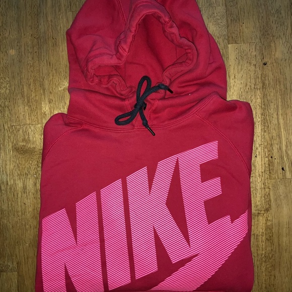 Nike Other - NIKE Red & Pink Hoodie